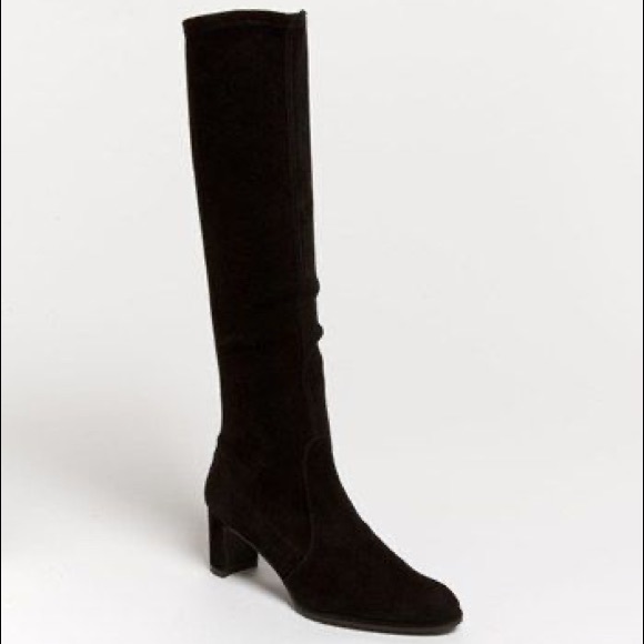 Stuart Weitzman “Panache” black suede 7.5 - Picture 1 of 4